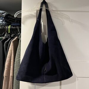 Mango suede hobo bag